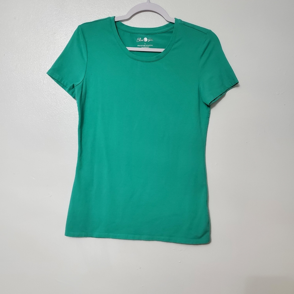 SOL'S Womens Ladies Moon Short Sleeve T-Shirt Blue Atoll